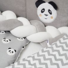 Постільний комплект 7 ел Twins Panda 4075-TP-10, grey, сірий